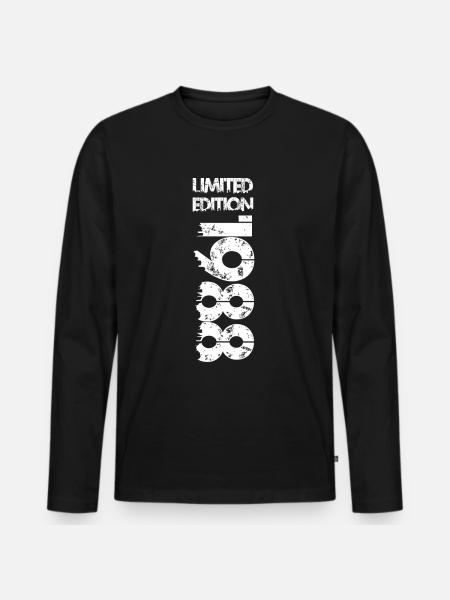 Édition limitée 1988 - T-shirt manches longues Premium bio Homme - noir