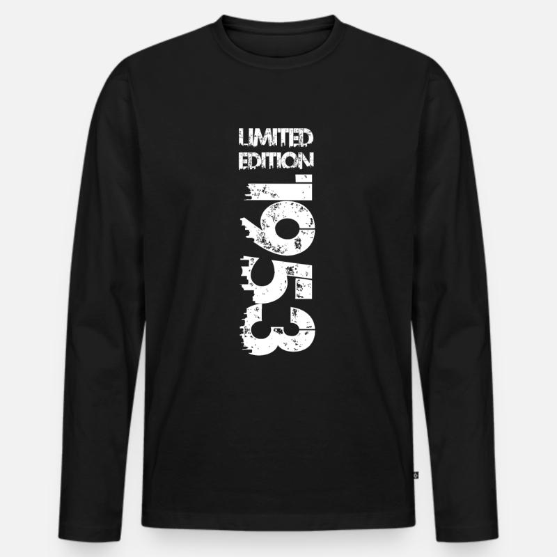 Limited Edition 1953 - Männer Premium Bio Langarmshirt - Schwarz