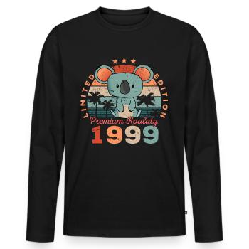 Année de naissance 1999 Anniversaire Koala Koala Bear - T-shirt manches longues Premium bio Homme - noir - Devant - Nico (187cm)