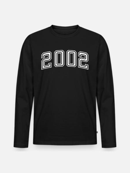 Année blanche 2002 - T-shirt manches longues Premium bio Homme - noir