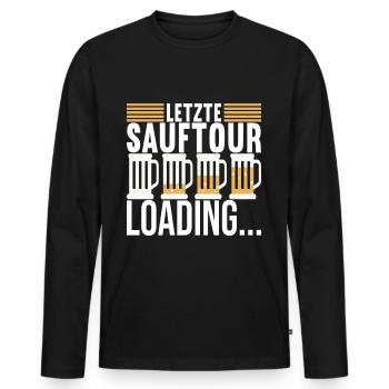 Junggesellenabschied Bräutigam Poltern - Männer Premium Bio Langarmshirt - Schwarz - Vorne - Nico (187cm)