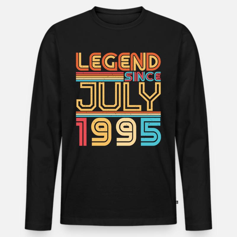 Baujahr Juli 1995 - Männer Premium Bio Langarmshirt - Schwarz