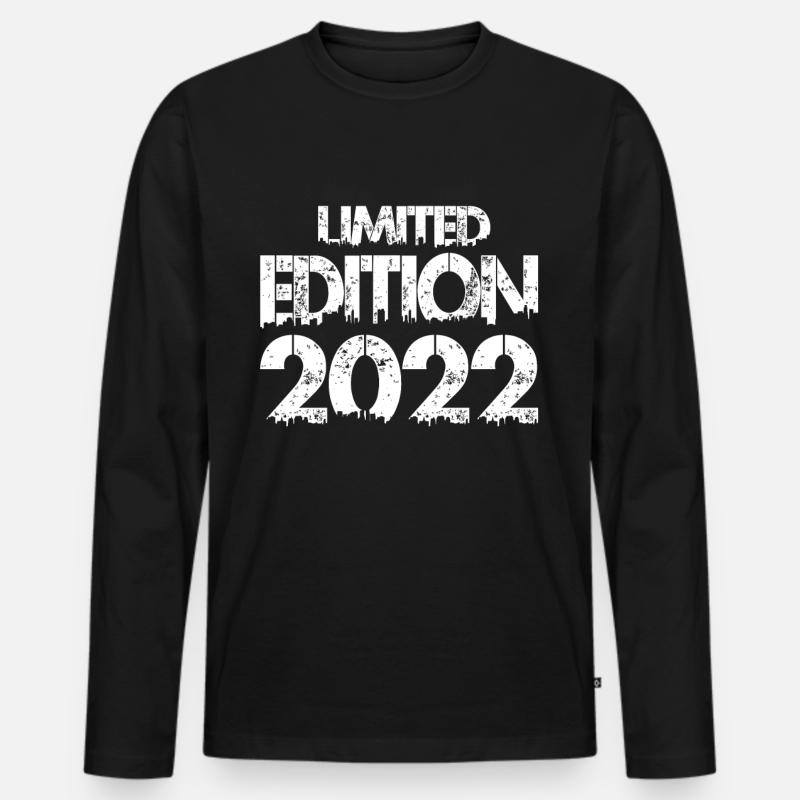 Limited Edition 2022 - Männer Premium Bio Langarmshirt - Schwarz