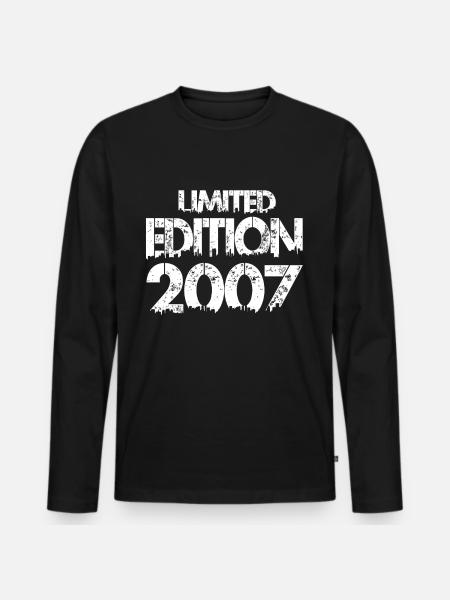 Limited Edition 2007 - Männer Premium Bio Langarmshirt - Schwarz