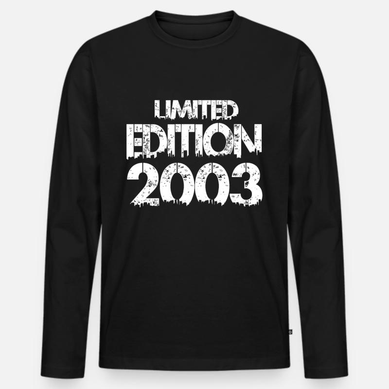 Limited Edition 2003 - Männer Premium Bio Langarmshirt - Schwarz