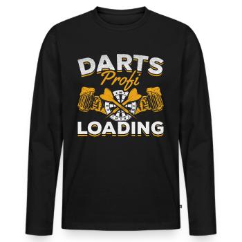 Dart Professional Loading Darts Player Jeu de fléchettes - T-shirt manches longues Premium bio Homme - noir - Devant - Nico (187cm)