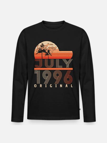 Year of construction July 1996 - Men's Premium Organic Long Sleeve Shirt - black