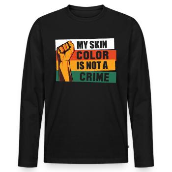 Black History Month Black History American - Men's Premium Organic Long Sleeve Shirt - black - Front - Nico (187cm)