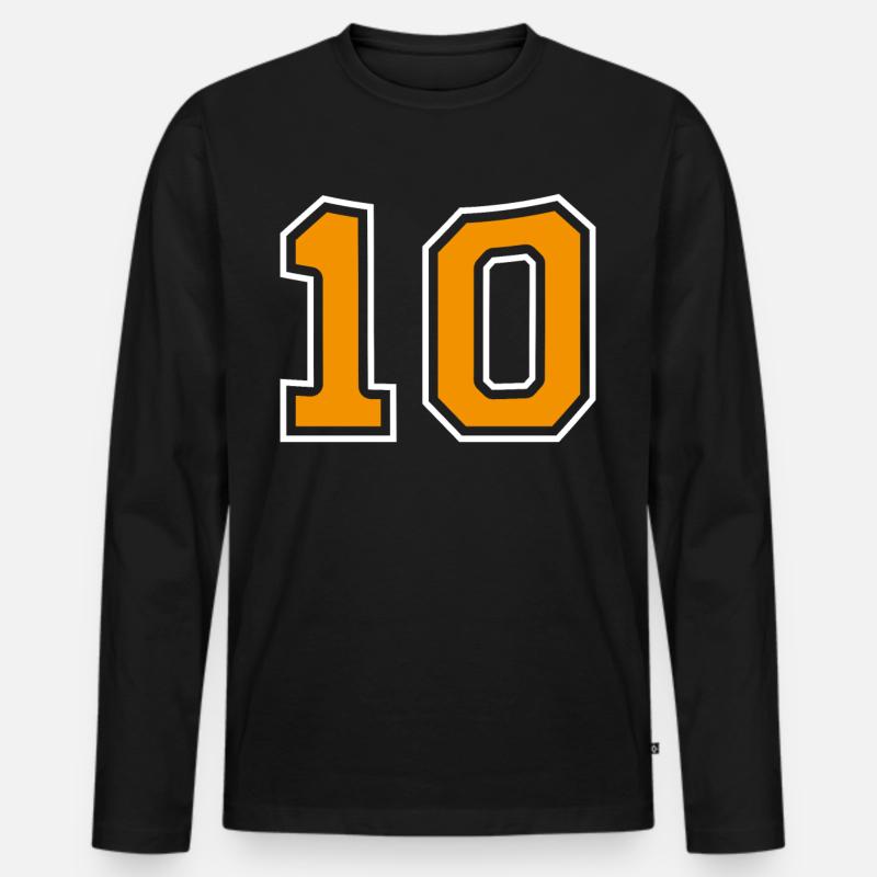 10 Oranges Design - Männer Premium Bio Langarmshirt - Schwarz