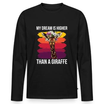 Girafe Dream Africa Girafe Savannah - T-shirt manches longues Premium bio Homme - noir - Devant - Nico (187cm)