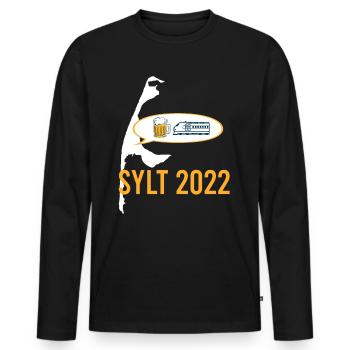 Sylt 2022 Weekend - Party on North Sea Holiday - Men's Premium Organic Long Sleeve Shirt - black - Front - Nico (187cm)