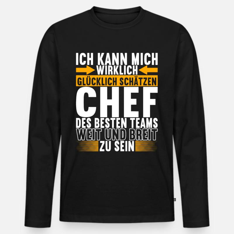 Abteilungsleiter Chef - Männer Premium Bio Langarmshirt - Schwarz