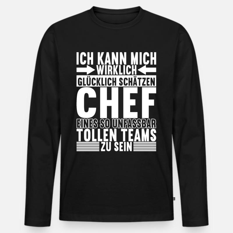 Abteilungsleiter Chef - Männer Premium Bio Langarmshirt - Schwarz