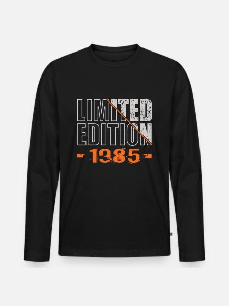 Limited Edition 1985 - Men's Premium Organic Long Sleeve Shirt - black