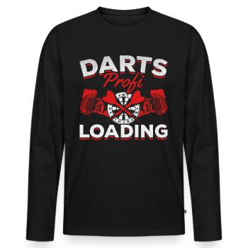 Darts Professional Loading Darts Player Darts Jeu de fléchettes - T-shirt manches longues Premium bio Homme - noir - Devant - Nico (187cm)