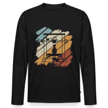 3D-Drucker Druckmaschine Technik Technologie Hobby - Männer Premium Bio Langarmshirt - Schwarz - Vorne - Nico (187cm)