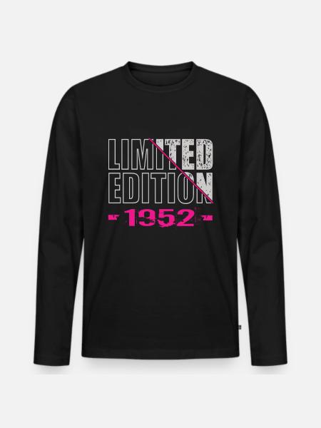 Limited Edition 1952 - Männer Premium Bio Langarmshirt - Schwarz