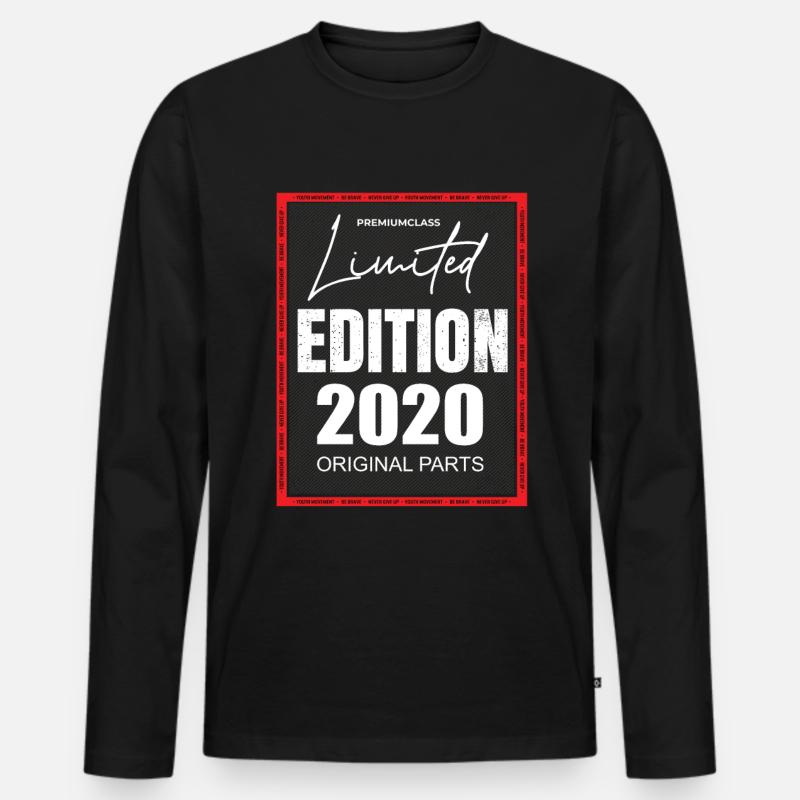 Limited Edition 2020 - Männer Premium Bio Langarmshirt - Schwarz