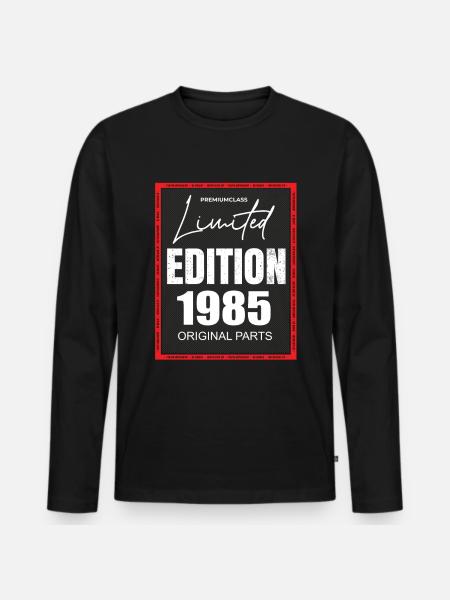 Limited Edition 1985 - Men's Premium Organic Long Sleeve Shirt - black