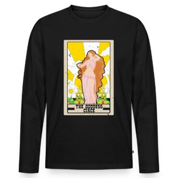 The Goddess Circe Tarot Card Shaman Fortune Telling - Men's Premium Organic Long Sleeve Shirt - black - Front - Nico (187cm)
