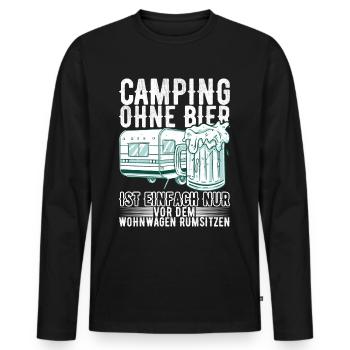 Camping Wohnmobil - Männer Premium Bio Langarmshirt - Schwarz - Vorne - Nico (187cm)