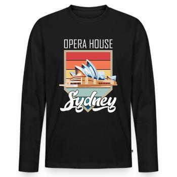 Opernhaus Sydney Outback Australien Orchester - Männer Premium Bio Langarmshirt - Schwarz - Vorne - Nico (187cm)