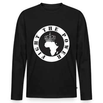 Africa Struggle Freedom Mandela Apartheid - Men's Premium Organic Long Sleeve Shirt - black - Front - Nico (187cm)