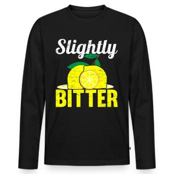 Slightly bitter Lemonade Stand Lemon Lover Fruit - Men's Premium Organic Long Sleeve Shirt - black - Front - Nico (187cm)