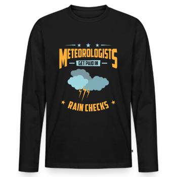 Storm Hunter Tornados Storm Chaser Cadeau - T-shirt manches longues Premium bio Homme - noir - Devant - Nico (187cm)