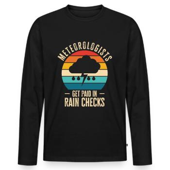 Storm Hunter Tornados Storm Chaser Cadeau - T-shirt manches longues Premium bio Homme - noir - Devant - Nico (187cm)