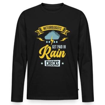 Storm Hunter Tornados Storm Chaser Cadeau - T-shirt manches longues Premium bio Homme - noir - Devant - Nico (187cm)