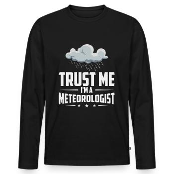 Storm Hunter Tornados Storm Chaser Cadeau - T-shirt manches longues Premium bio Homme - noir - Devant - Nico (187cm)