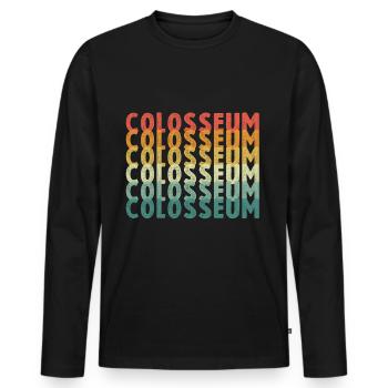 Kolosseum aus Rom in Italien - Männer Premium Bio Langarmshirt - Schwarz - Vorne - Nico (187cm)