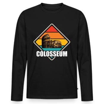 Kolosseum Rom Italien Gladiatoren Römer - Männer Premium Bio Langarmshirt - Schwarz - Vorne - Nico (187cm)
