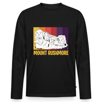Mount Rushmore Amerika Präsidenten Denkmal - Männer Premium Bio Langarmshirt - Schwarz - Vorne - Nico (187cm)
