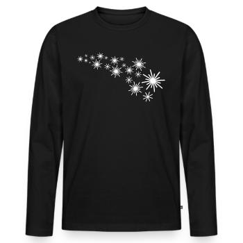 Starfleet White - Men's Premium Organic Long Sleeve Shirt - black - Front - Nico (187cm)