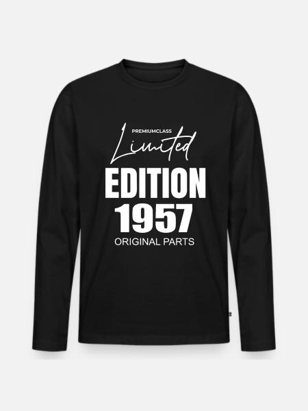 Édition limitée 1957 - T-shirt manches longues Premium bio Homme - noir