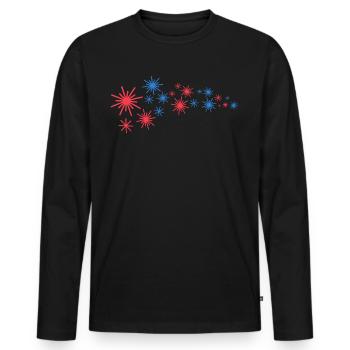 Starfleet in blue and red - Men's Premium Organic Long Sleeve Shirt - black - Front - Nico (187cm)