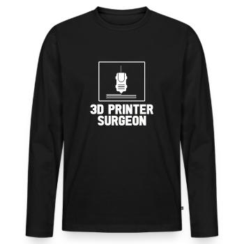 3D-Drucker Druckmaschine Technik Technologie Hobby - Männer Premium Bio Langarmshirt - Schwarz - Vorne - Nico (187cm)