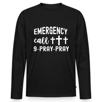 Christen Religion Evangelisch Bibel Jesus Kirche - Männer Premium Bio Langarmshirt - Schwarz - Vorne - Nico (187cm)