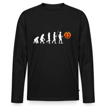 Ossi Gift East Germany NVA Germania East - Men's Premium Organic Long Sleeve Shirt - black - Front - Nico (187cm)