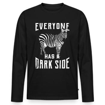 Zebra Gift Black and White Safari Savannah Steppe - Men's Premium Organic Long Sleeve Shirt - black - Front - Nico (187cm)