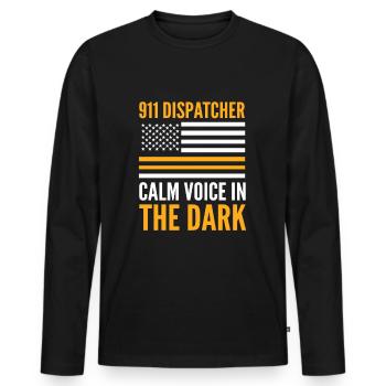 Notruf Disponent Notfall Ersthelfer Notfall-Di - Männer Premium Bio Langarmshirt - Schwarz - Vorne - Nico (187cm)