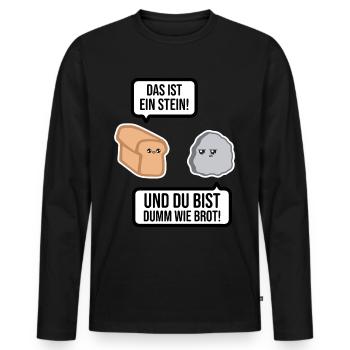 Lustige Geschenkidee - Männer Premium Bio Langarmshirt - Schwarz - Vorne - Nico (187cm)