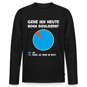 Klettern Hobby Bouldern Humor - Männer Premium Bio Langarmshirt - Schwarz - Vorne - Nico (187cm)