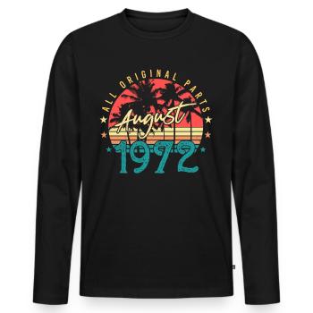 50. Jahrestag August 1972 - Männer Premium Bio Langarmshirt - Schwarz - Vorne - Nico (187cm)