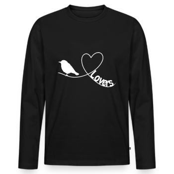 Bird Lovers Bird Watching Motif for Birder Keeper - Männer Premium Bio Langarmshirt - Schwarz - Vorne - Nico (187cm)