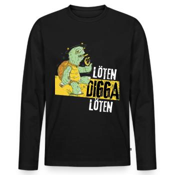 Löten Digga löten Biertrinker auf Sauftour - Männer Premium Bio Langarmshirt - Schwarz - Vorne - Nico (187cm)
