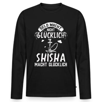 Shisha Geschenk für Wasserpfeife Shishabar Pfeife - Männer Premium Bio Langarmshirt - Schwarz - Vorne - Nico (187cm)