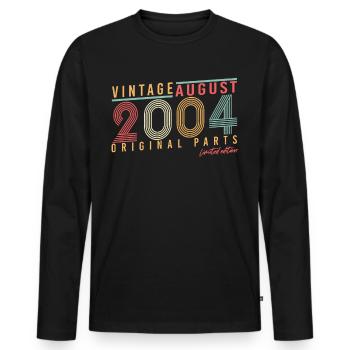 2004 Finally of legal age in August - Men's Premium Organic Long Sleeve Shirt - black - Front - Nico (187cm)